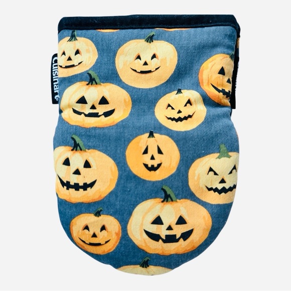 NEW Cuisinart 2 Pack MiniOven Mitts Halloween Seasonal Pumpkins Jack-o’-Lanterns - Picture 2 of 3